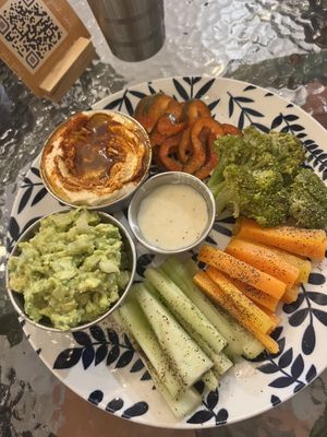 Dips plate, brilliant  at Varuna Plant-Based Food & Juice Bar in Manuel Antonio