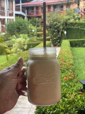 PB&J smoothie without the strawberries. So delicious.   at Varuna Plant-Based Food & Juice Bar in Manuel Antonio