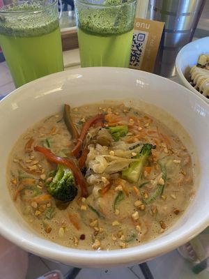 Coconut peanut curry   at Varuna Plant-Based Food & Juice Bar in Manuel Antonio