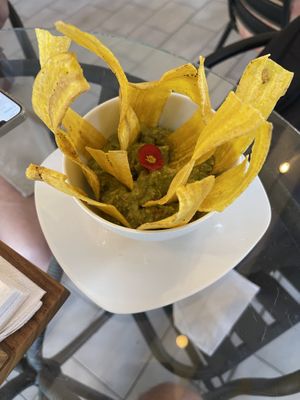 Guacamole w/banana chips  at Varuna Plant-Based Food & Juice Bar in Manuel Antonio