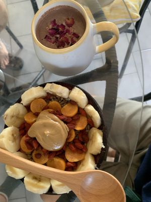 Berry bowl with ceremonial cacao !  at Varuna Plant-Based Food & Juice Bar in Manuel Antonio