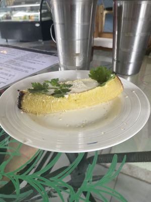 Plantain with jalapeño tahini   at Varuna Plant-Based Food & Juice Bar in Manuel Antonio