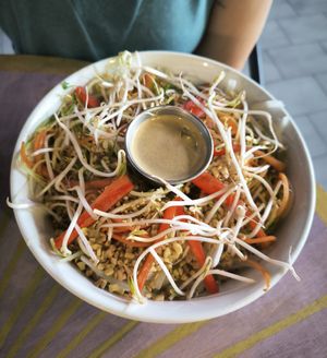 Pad thai crudivegano at Varuna Plant-Based Food & Juice Bar in Manuel Antonio