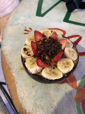 Cacao smoothie bowl  at Varuna Plant-Based Food & Juice Bar in Manuel Antonio