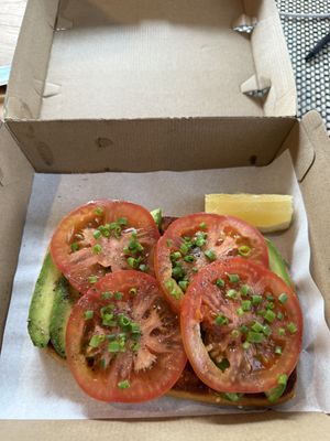 Vegan avocado toast  at Good Cartel in Broome