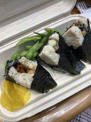 teriyaki tofu, eggplant, and seaweed onigilly  at Onigilly in Walnut Creek