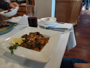 Auberginen Curry mit Reis at Restaurant Rössle in Calw