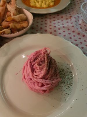 Pepper pasta at Raparossa  in Pezze Di Greco