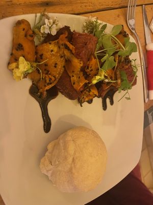 3d printed steak of redefine meat  at Raparossa  in Pezze Di Greco