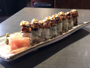 Unagi sushi - one of their best sellers  at Herbivore Japanese Vegetarian Restaurant in Central Singapore