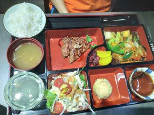 Unagi bento set at Herbivore Japanese Vegetarian Restaurant in Central Singapore