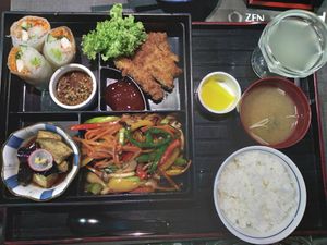 Asparagus bento set at Herbivore Japanese Vegetarian Restaurant in Central Singapore