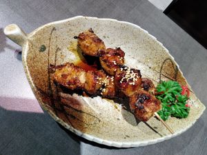 Yakitori made with mock chicken at Herbivore Japanese Vegetarian Restaurant in Central Singapore