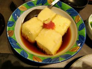 Agedashi tofu at Herbivore Japanese Vegetarian Restaurant in Central Singapore