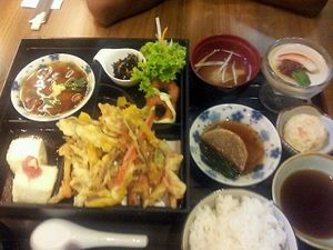 Set meal at Herbivore Japanese Vegetarian Restaurant in Central Singapore