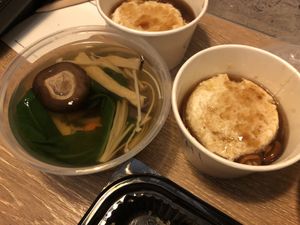 Chawanmushi tempura set - soup and tofu chawanmushi  at Herbivore Japanese Vegetarian Restaurant in Central Singapore