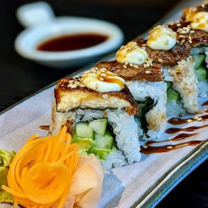 Unagi Maki at Herbivore Japanese Vegetarian Restaurant in Central Singapore
