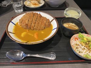 Katsu Curry Bento (vegan)  at Herbivore Japanese Vegetarian Restaurant in Central Singapore