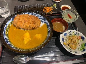 Katsu Curry bento box   at Herbivore Japanese Vegetarian Restaurant in Central Singapore