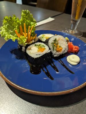 Ebi Tempura Maki at Herbivore Japanese Vegetarian Restaurant in Central Singapore