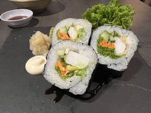 Tempura maki #Veganuary at Herbivore Japanese Vegetarian Restaurant in Central Singapore
