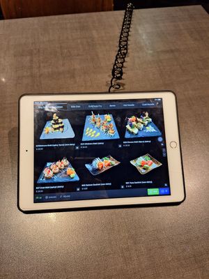 Order via tablet at Herbivore Japanese Vegetarian Restaurant in Central Singapore