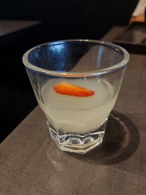 Yuzu jelly at Herbivore Japanese Vegetarian Restaurant in Central Singapore