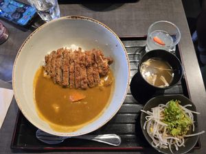 Katsu curry set at Herbivore Japanese Vegetarian Restaurant in Central Singapore