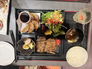 Bento box  at Herbivore Japanese Vegetarian Restaurant in Central Singapore