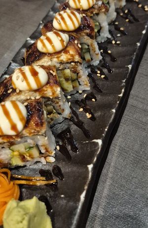 Unagi maki at Herbivore Japanese Vegetarian Restaurant in Central Singapore