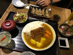 curry 'chicken' at Herbivore Japanese Vegetarian Restaurant in Central Singapore