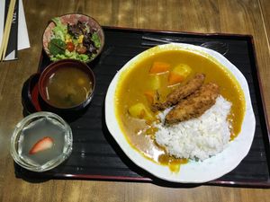 Fish curry at Herbivore Japanese Vegetarian Restaurant in Central Singapore