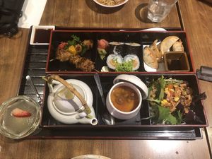 vegan bento box at Herbivore Japanese Vegetarian Restaurant in Central Singapore