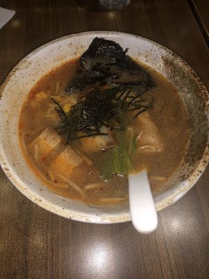 vegan spicy ramen at Herbivore Japanese Vegetarian Restaurant in Central Singapore