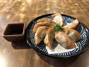Vegan dumplings  at Herbivore Japanese Vegetarian Restaurant in Central Singapore