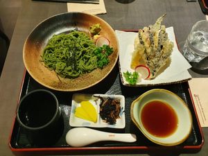 Cold soba set at Herbivore Japanese Vegetarian Restaurant in Central Singapore