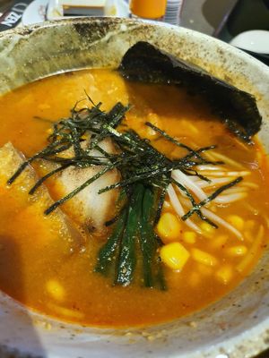 Spicy ramen at Herbivore Japanese Vegetarian Restaurant in Central Singapore
