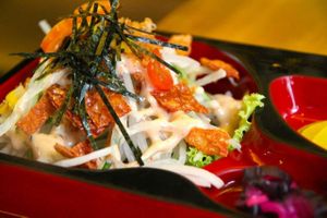 salad at Herbivore Japanese Vegetarian Restaurant in Central Singapore