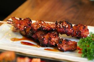 skewers at Herbivore Japanese Vegetarian Restaurant in Central Singapore