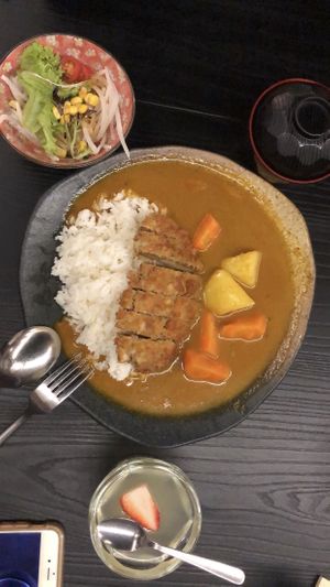 217 - katsu curry set $18 (vegan) 👍🏻👍🏻👍🏻 at Herbivore Japanese Vegetarian Restaurant in Central Singapore
