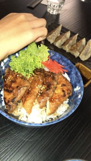 219 - unagi don $18 (vegan) 👍🏻 + 502 - yaki gyoza $7 (vegan) 👍🏻 at Herbivore Japanese Vegetarian Restaurant in Central Singapore