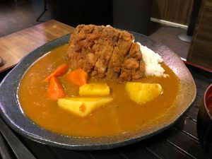 Curry katsu don at Herbivore Japanese Vegetarian Restaurant in Central Singapore