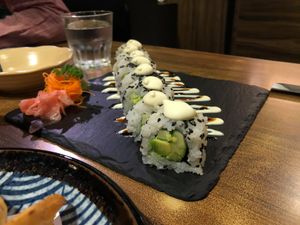 Avocado maki rolls at Herbivore Japanese Vegetarian Restaurant in Central Singapore
