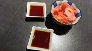 Side of ginger - we ate it all, only $2 at Herbivore Japanese Vegetarian Restaurant in Central Singapore