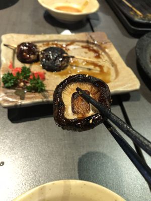 324 - grilled shiitake $6 at Herbivore Japanese Vegetarian Restaurant in Central Singapore