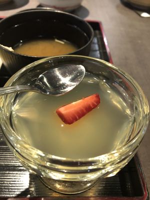 839 - yuzu jelly $4 👍🏻👍🏻👍🏻 (also comes w curry sets!) at Herbivore Japanese Vegetarian Restaurant in Central Singapore