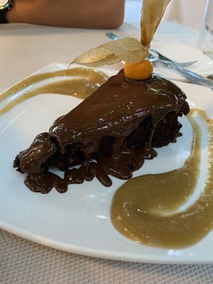 cocolate cake at Bellaverde in Mallorca