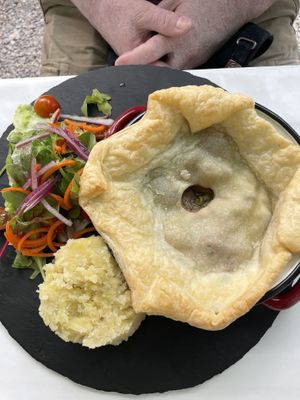 Mushroom and ‘chicken’ pie   at Bellaverde in Mallorca