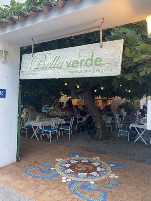 Tables under the ancient fig trees ❤️   at Bellaverde in Mallorca