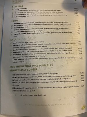 The menu for your visit (June ‘22)  at Bellaverde in Mallorca